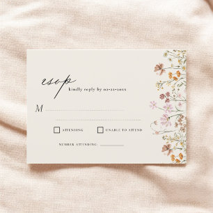 Wildblume Beige Boho Garden Wedding UAWG Einladung