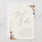 Wildblume Beige Garden Brunch und Bubbly Einladung (Vorderseite)