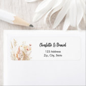 Wildblume beige rosa Rücksendeadresse (Insitu)