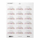 Wildblume Beileid aus der Familie Adressaufkleber (Vorne)