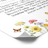 Wildblume beim Hochzeitsschreiben von Gedächtnismä Poster (Ecke)