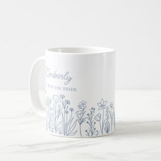 Wildblume, beliebig farbige Linie, an der Grenze G Kaffeetasse (Vorderseite Links)