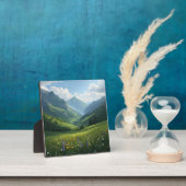 Wildblume Berglandschaft - lebendige Naturlandscha Fotoplatte (InSitu)