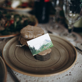 Wildblume Bergwald | Hochzeitsfeier Platzkarte Visitenkarten