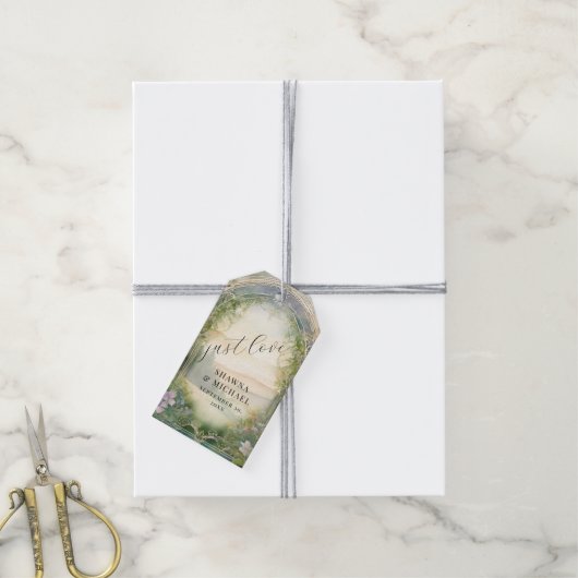 Wildblume Bergwald Wiese Geschenkanhänger (Mit Garn)