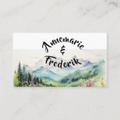 Wildblume & Bergwasser Farbe Platzkarte (Rückseite)