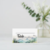 Wildblume & Bergwasser Farbe Platzkarte (Stehend Vorderseite)