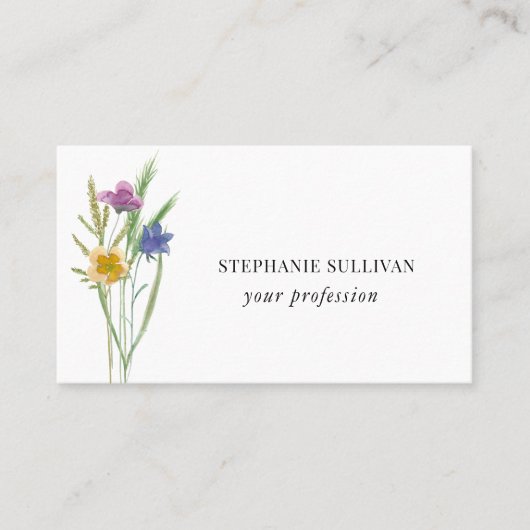 Wildblume Berufliche Visitenkarte (Vorderseite)