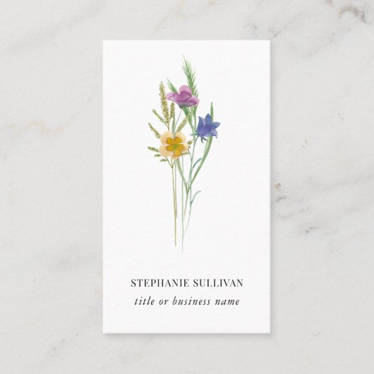 Wildblume Berufliche Visitenkarte (Vorderseite)