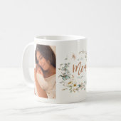 Wildblume Beste Mama je Foto Collage Kaffee Tasse (Vorderseite Links)