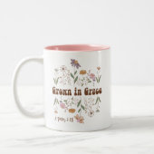 Wildblume Bibel Verse in Grace Zweifarbige Tasse (Links)