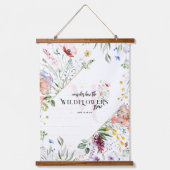 Wildblume Bible Verse | Monogramm Wandteppich Mit Holzrahmen (Vorderseite)