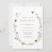 Wildblume Bienen Einladung (Vorderseite)