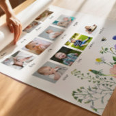 Wildblume Bienen Erstes Jahr Geburtstag Foto Zeich Poster