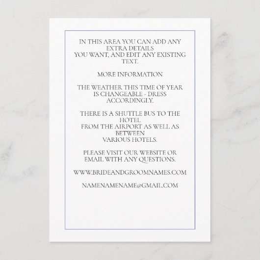 Wildblume Bird Border Pastell Weiße Details Hübsch Begleitkarte (Rückseite)