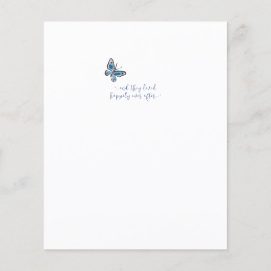 Wildblume Bird Floral Border Wedding (Rückseite)