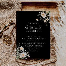Wildblume Black Bridesmaids Luncheon Dusche Einladung