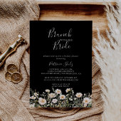 Wildblume Black Brunch mit Brautdusche Einladung