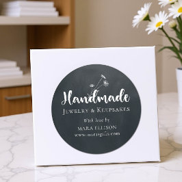 Wildblume Black Custom Handmade Product Packaging Runder Aufkleber