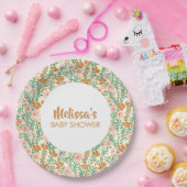 Wildblume bläst Blumendusche nach Maß Pappteller (Party)