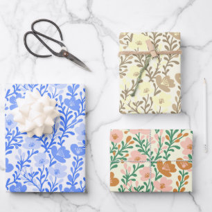 Wildblume bläst schlichtes Farbpaket Geschenkpapier Set