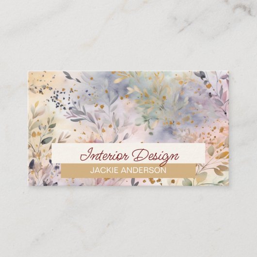 Wildblume Blattgrün Visitenkarte (Vorderseite)