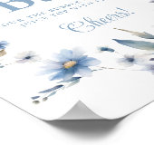 Wildblume blau Mimosa Bar Sign Poster (Ecke)