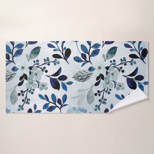 Wildblume Blauer Berg Badehandtuch (Badehandtuch)