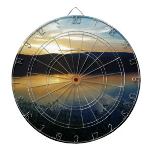 Wildblume, Blauer Sonnenuntergang Dartscheibe