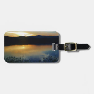 Wildblume, Blauer Sonnenuntergang Gepäckanhänger