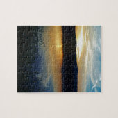 Wildblume, Blauer Sonnenuntergang Puzzle (Horizontal)