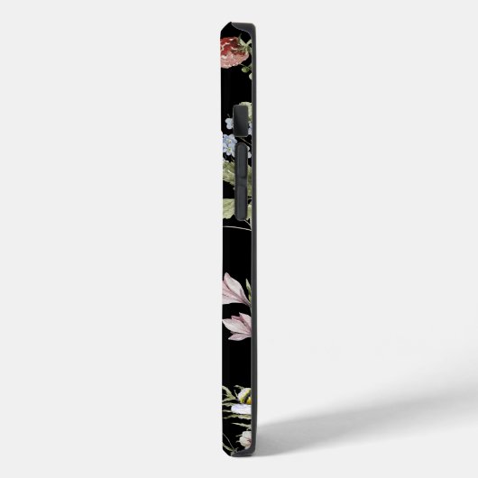 Wildblume Blaulauchbiene | Monogramm Case-Mate iPhone Hülle (Rückseite / Links)