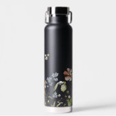Wildblume Blaulauchbiene | Monogramm Trinkflasche (Vorne)