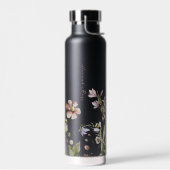 Wildblume Blaulauchbiene | Monogramm Trinkflasche (Links)