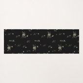 Wildblume Blaulauchbiene | Monogramm Yogamatte (Rückseite (Horizontal))