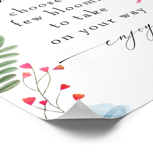 Wildblume Blende oder Bar Blume Poster (Ecke)