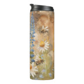 Wildblume Bliss Insulated Tumbler mit Bienen Thermosbecher (Nach rechts gedreht)