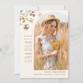 Wildblume Bloom Abschluss Foto Ankündigung (Vorderseite)