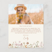 Wildblume Bloom Abschluss Foto Vielen Dank (Rückseite)