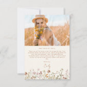 Wildblume Bloom Abschluss Foto Vielen Dank Dankeskarte (Rückseite)