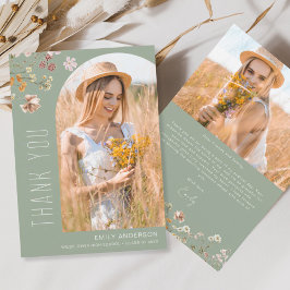 Wildblume Bloom Abschluss Foto Vielen Dank Dankeskarte