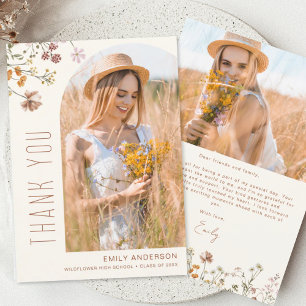 Wildblume Bloom Abschluss Foto Vielen Dank Dankeskarte