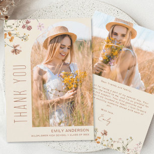 Wildblume Bloom Abschluss Foto Vielen Dank Einladung