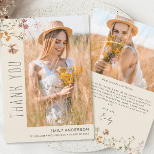 Wildblume Bloom Abschluss Foto Vielen Dank Einladung