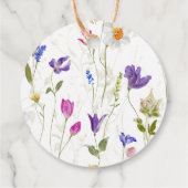 Wildblume Bloom Baby Dusche Geschenkanhänger (Rückseite)