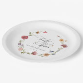 Wildblume Bloom Baby Dusche Pappteller (Schrägansicht)