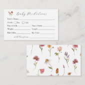 Wildblume Bloom Baby Predictions Card Begleitkarte (Vorne/Hinten)
