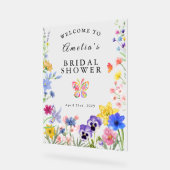 Wildblume Bloom Brautparty Acrylschild (Winkel)