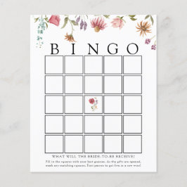 Wildblume Bloom Bridal Bingo Game Card