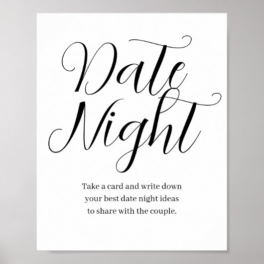 Wildblume Bloom Date Night Idee Unterschreiben Dat Poster (Vorne)